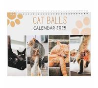 2025 Cat Butthole Calendar Funny Cats Balls Calendar 12 Month Family Calendar with Blank Room for Notes Wall Hanging Cat Balls Calendar for Cat Lovers Home Office Christmas Birthday