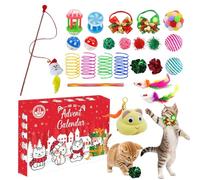 2025 Cat Toys Advent Calendar, Christmas Countdown Calendar 24 Days with Games for Kittens - Festive Gift Ideas for Animal Fans