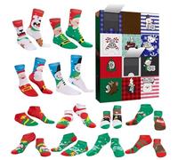 2025 Children's Advent Calendar 12 Day Socks For Arrival Calendar Countdown To 2025 Arrival Festivals 12 Colorful Theme Socks (White, 35X25CM)