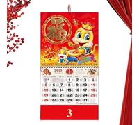 2025 Chinese Calendar - Year of the Snake Calendar, Chinese New Year Decoration | Decoration for Year of the Snake, Chinese Wall Calendar 2025 for Family, Friends, Colleagues