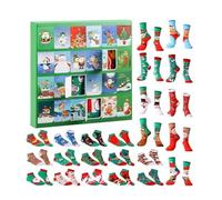 2025 Christmas 12 Pairs Socks Advent Calendar - 12 Days Of Warmsocks for Women Men, Xmas Holiday Countdowncalendar Gifts With Cute Pattern Christmas Socks for Xmas Stocking Gifts Idea (StyleF)