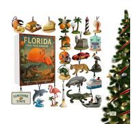 2025 Christmas advants calendar - Countdown Calendars For Christmaas | 2D Acrylic State Theme Crafts | 24 Days Countdown Figure Christmas Ornaments 2025 | For Home Playroom Door Handle Car Interior