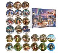 2025 Christmas Advent Animal Ornaments - 24 Days 2D Acrylic Decor - Christmas Tree Ornament For Animal Advent For Home Parties Wall Window Door