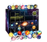 2025 Christmas Advent Calendar - 24 Days Universe Galaxy Space Planet Countdown Calendar, Holiday Fun Xmas Surprise Tree Ornaments Gift for Kids Boys Girls