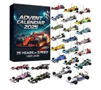 2025 Christmas Advent Calendar, Countdown Calendars for Christmas 24 Days of Surprises with 2D Acrylic French Racing Car Pendant, Christmas Tree Pendant