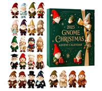 2025 Christmas Advent Calendar, Cute Elf Ornament 2D Flat Acrylic | 24 Day Countdown with Small Gnome Pendant - For Men Women Teens Family And