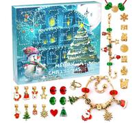 2025 Christmas Advent Calendar for Girls - 24-Day Jewelry Charm & Bracelet Craft Blind Box, Creative Countdown Gift for Kids Christmas, New Year, Birthdays
