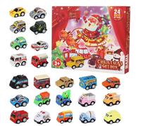 2025 Christmas Advent Calendar for Kids - 24 Days of Pull - Back Cars Surprise, Blind Box Set, Party Favor Toys Gifts for Girls, Boys, Toddlers Ages 3