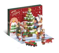 2025 Christmas Advent Calendar Magnetic Building Blocks Set, 24 Days Holiday Countdown Calendar Magnetic Christmas Trees Bricks Building Toys Kit