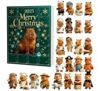 2025 Christmas Advent Capybara Countdown - 2D Acrylic Decorations,24 Days of Countdown Calendar Capybara Ornaments,for Home Family Adults Kids Vacation Holiday Party Favors