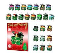 2025 Christmas Advent Countdown Calendar Pendant, 2D Acrylic Ornament of the 24-Day Advent - Pendant Charm Decoration, for Christmas Tree, Car, Rear View Mirror, Wall Window