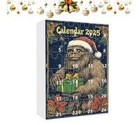 2025 Christmas Advent Decoration, 2D Acrylic Christmas Monkey Decoration | Calendar Countdown 24 Days with Monkey Pendant - For Home Christmas Tree Car Rear View Mirror Wall Window Door Ad