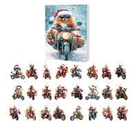 2025 Christmas Advent Dog - 24 Days 2D Acrylic Christmas Decoration,Festive Embellishments Dog Countdown Calendar,For Home Car Window Door Fireplace Party Children Adults