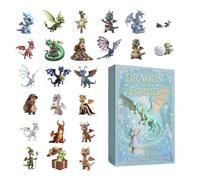2025 Christmas Advent Dragon - 24-Day 2D Acrylic Pendant | Christmas Pendant | For Thanksgiving Holidays Parties Offices Home Room Doors Trees School Dorm Decoration