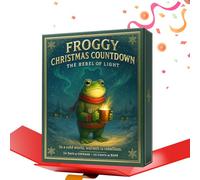 2025 Christmas Advent Frog - 2D Acrylic Decoration for Ornament, Frog Themed Advent Pendant for 24 Days | For Home Christmas Tree Car Wall Window Door Adults Holiday