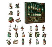 2025 Christmas Advent Potion | 24 Pieces 2D Acrylic Pendants, Christmas Advent Pendants - For Parties Birthday Offices Home Door Window Tree