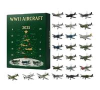 2025 Christmas Advent - Upgraded Countdown To Christmas Calendar with 24 Flat Aircraft - Acrylic Party Favors for Men Women Kids Tree Holiday Living Room Bedroom Office Desk Door