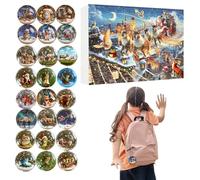 2025 Christmas Animals Ornament , 24 Days 2D Acrylic Decor | Countdown Calendar Pendants Animals Christmas - For Home Car Door Adults