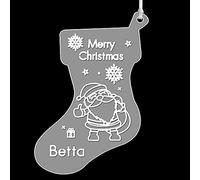 2025 Christmas Bauble Personalisd Xmas Tree Decorations Engraved Acrylic Decoration Christmas Tree Ornament Memorial Keepsake Gifts Santa Gift for Family