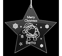 2025 Christmas Bauble Personalisd Xmas Tree Decorations Engraved Acrylic Decoration Christmas Tree Ornament Memorial Keepsake Gifts Santa Gift for Family