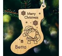 2025 Christmas Bauble Personalisd Xmas Tree Decorations Engraved Wooden Decoration Christmas Tree Ornament Memorial Keepsake Gifts Santa Gift for Family