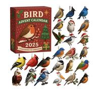 2025 Christmas Birds Countdown Calendar | 2D Acrylic Flat Ornamental Ornament, Christmas Ornament Shape, Meeting Event Gift
