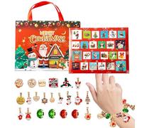 2025 Christmas Calendar Advent Bracelets - Festive Bracelet Making Kit, for Holiday Countdown | DIY Craft Kit for Sisters, Teenagers and Girls - Perfect for Christmas, Birthday