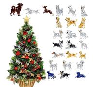 2025 Christmas Calendar Crystal Dog Advent - 2D Acrylic Animal Decoration | 24 Day Dog Pendant Countdown Calendar | For Home Christmas Tree Car Rear View Mirror Window Door Holiday Party