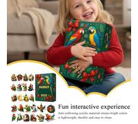 2025 Christmas calendar - Parrot Themed 24 Days Countdown, 2D Acrylic Ornament For Kids Teens Adults Family, Perfect For Holiday Decor & Gift-Giving To Enhance Christmas Spirit