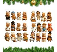 2025 Christmas Capybara Countdown To Advent - 2D Ornament Charm Acrylic Decor | 24 Days Capybara Charm Calendar With Countdown | For Home Party
