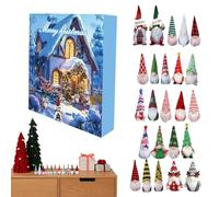 2025 Christmas Count Down Calendar | 24-Day Christmas Countdown Calendar Gnome Figure | Collectible Display Ornament Winter Keepsake for Teens Adults Kids Family Friends Couples
