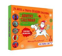 2025 Christmas countdown advent calendar. beautiful DIY arts & crafts ornaments & decorations handmade by your kids. 24 days, all the season decorations for the Christmas tree and table.