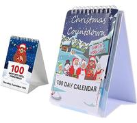 2025 Christmas Countdown Calendar, 100 Day Christmas Countdown Calendar, Desktop Advent Calendar for Home Office Room Decor,Xmas Count Down Gift
