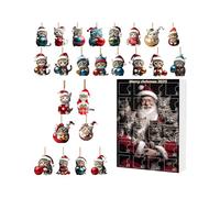2025 Christmas Countdown Calendar | 24 Days Cat 2D Acrylic Pendant Countdown Calendar for Kid - Adorable Christmas Ornaments for Daughter Wife Sister Kid Friend Girls Boys To Celebrate