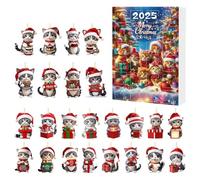 2025 Christmas Countdown Calendar for Cats | 24 Days Countdown to The Holidays | Funny Christmas Decoration with Cute Acrylic Kitten 2D for Kids, Teens, Ho