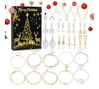 2025 Christmas Countdown Calendar For Girl, 24 Day Jewelry Countdown Calendar Women, Holiday Jewelry Set, For Family Activities, Women, Student, Holiday Celebrators