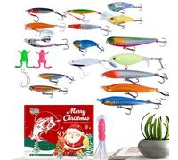 2025 Christmas Countdown | From For Advent 2025 | Countdown Calendar For Parties With Baits | For Men Fresh And Saltwater Lake River Outdoor