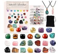 2025 Christmas Crystal Healing Stones Advent Calendar,24-Day Countdown with Chakra Crystals Natural Gemstones, Meditation & Reiki Gift for Women Men Kids
