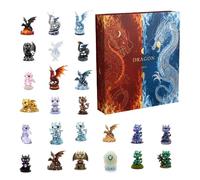 2025 Christmas, Cute 2D Acrylic Countdown with 24 Dragon Ornaments, Festive Holiday Party Favors for Window Door Tree Car Indoor Desktop Birthday Gift, 26x18x3cm