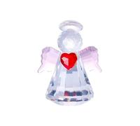 2025 Christmas Decoration Crystal Angel Collectible Figures, 2.68 Large Angel Figures for Art, Crystal Heart Angel Statues for Holiday (One Size)