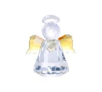 2025 Christmas Decoration Crystal Angel Collectible Figures, 2.68 Large Angel Figures for Art, Crystal Heart Angel Statues for Holiday (Yellow, One Size)