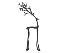 2025 Christmas Decorations - Set of 2 Black Reindeer Statues - Modern Xmas Figurines - Elegant Indoor Holiday Decor - Table Centerpieces - Ideas for Mantel Living Room Bedroom Office (style A)