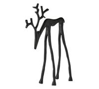 2025 Christmas Decorations - Set of 2 Black Reindeer Statues - Modern Xmas Figurines - Elegant Indoor Holiday Decor - Table Centerpieces - Ideas for Mantel Living Room Bedroom Office (style B)