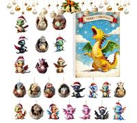 2025 Christmas Dinosaur 24 Days Home Decoration Christmas Dragon Decoration Figures Countdown for Tree Window Door Office Car Shops Desk Wreaths Living Room Birthday Awakening