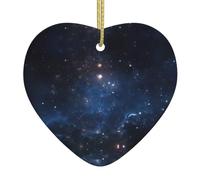 2025 Christmas Galaxy Space Starry Sky Print Ornaments,Christmas Tree Decoration, Ceramic Hanging Ornament,Gift For Family,Sister,Friends