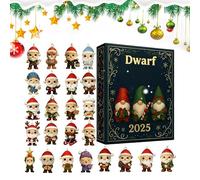2025 Christmas Gnome Countdown Calendar 3D 30 Days Party Accessories Christmas Gnome Decorations for Winter Indoor Holidays Birthdays Parties Offices Home Room Dorm Apartment