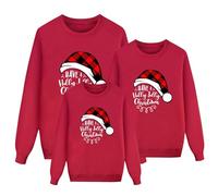 2025 Christmas Jumper Family Set Women's Christmas Jumper Men's Christmas Outfit Children Funny Ugly Christmas Sweater Reindeer Christmas Couple Pullover Crew Neck Long Sleeve Christmas Sweatshirt