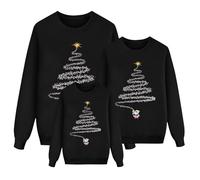 2025 Christmas Jumper Family Set Women's Christmas Jumper Men's Christmas Outfit Children Funny Ugly Christmas Sweater Reindeer Christmas Couple Pullover Crew Neck Long Sleeve Christmas Sweatshirt