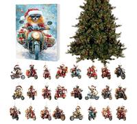 2025 Christmas Lovers Advent, 24 2D Acrylic Seasonal Decoration | Pendant Ornament Countdown Calendar - for Home Christmas Tree Window Mantle Children Adults Party