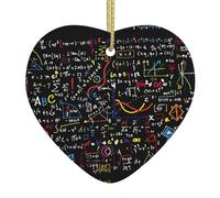 2025 Christmas Math Formula Print Ornaments,Christmas Tree Decoration, Ceramic Hanging Ornament,Gift For Family,Friends
